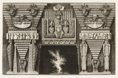 Etruski kominek, z Różnorodnych sposobów zdobienia ścieżek autorstwa Giovanni Battista Piranesi