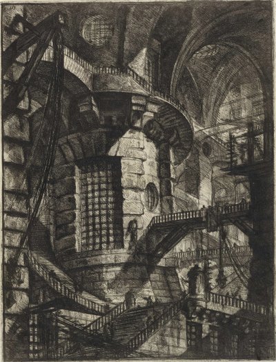 Z serii Więzienia urojone (Więzienia wynalazków) Piranesiego, Giovanniego Battisty (1720-1778). Miedzioryt, ok. 1761, zbiory prywatne autorstwa Giovanni Battista Piranesi