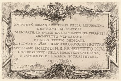 Fronton autorstwa Giovanni Battista Piranesi