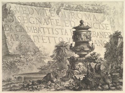 Strona tytułowa strony tytułowej, 1748. autorstwa Giovanni Battista Piranesi
