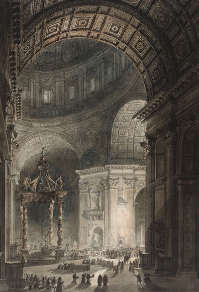 Iluminacja Krzyża Św. Piotra w Wielki Piątek 1787 (wc i akwaforta) autorstwa Giovanni Battista Piranesi