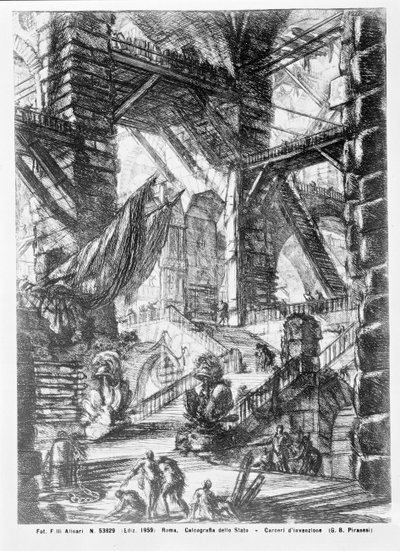 Wyimaginowane więzienie autorstwa Giovanni Battista Piranesi