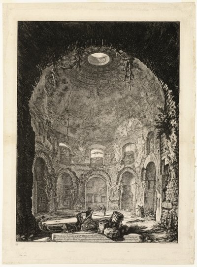 Widok wnętrza tzw. Tempio della Tosse [Świątynia Kaszela], z Widoków Rzymu autorstwa Giovanni Battista Piranesi