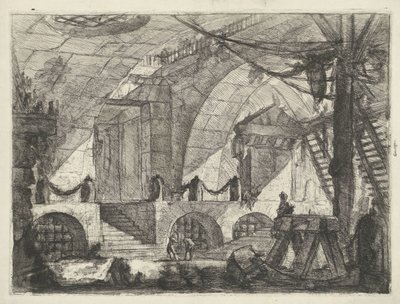 Kerker spotkał się z zaagbok Kerkery (tytuł serii) Wynalazki Capric Carceri all Acqua Forte (tytuł serii) autorstwa Giovanni Battista Piranesi