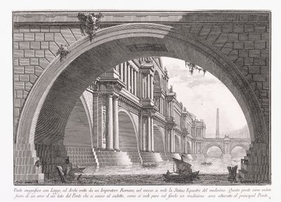 Wspaniały most z loggią autorstwa Giovanni Battista Piranesi