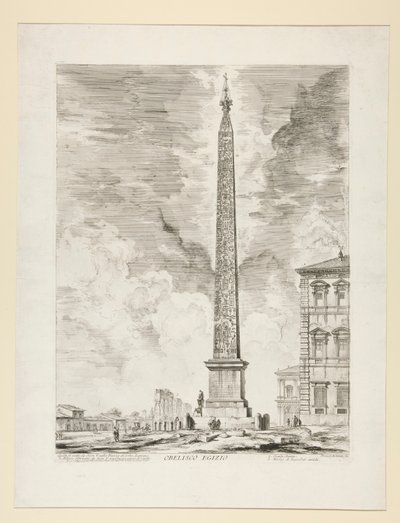 Egipski Obelisk, z Widoków Rzymu autorstwa Giovanni Battista Piranesi