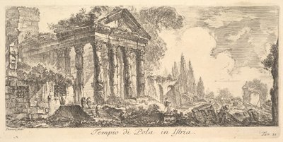 Ilustracja 21: Świątynia Puli na Istrii Świątynia Puli na Istrii, ca. 1748. autorstwa Giovanni Battista Piranesi