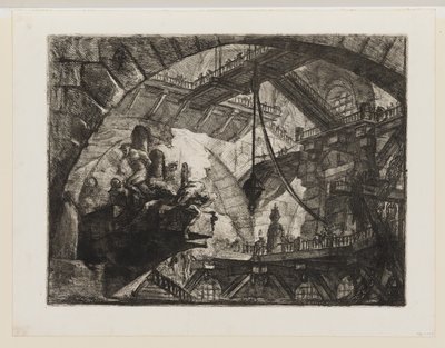 Więźniowie na wysuniętej platformie autorstwa Giovanni Battista Piranesi