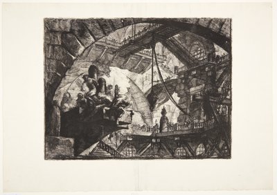 Więźniowie na platformie projekcyjnej autorstwa Giovanni Battista Piranesi