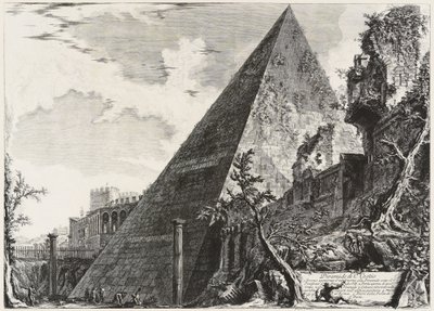 Piramida Gajusza Cestiusza autorstwa Giovanni Battista Piranesi