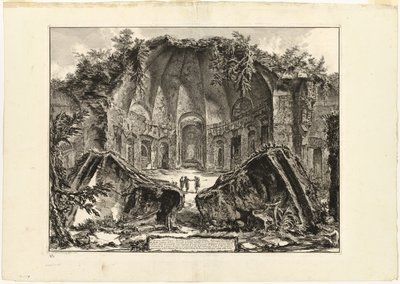 Pozostałości świątyni boga Kanopusa w willi Hadriana, Tivoli, z Widoki Rzymu autorstwa Giovanni Battista Piranesi