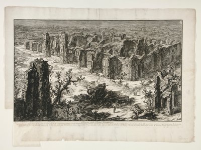 Ruiny Łazienek Antoniny [Łaźni Karakalli], z Widoków Rzymu autorstwa Giovanni Battista Piranesi