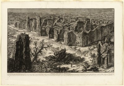 Ruiny Łazienek Antoniny [Łaźni Karakalli], z Widoków Rzymu autorstwa Giovanni Battista Piranesi