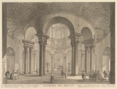 S. Constanza błędnie nazywana Świątynią Bachusa Widok wnętrza Grobu S..., ca. 1756. autorstwa Giovanni Battista Piranesi