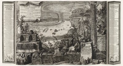 Scenographia Campi Martii, strona z The Campo Marzio starożytnego Rzymu autorstwa Giovanni Battista Piranesi