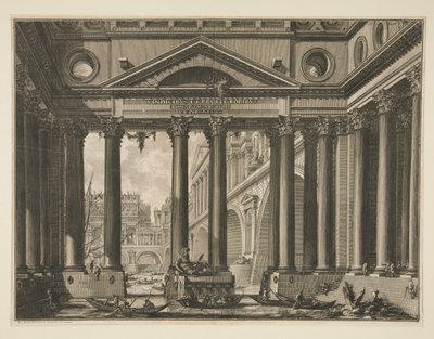 Drugi frontyspis tomu IV Le Antichit? romański autorstwa Giovanni Battista Piranesi