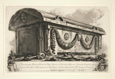 Grób Marii Honoriusza Imp. Twoja żona autorstwa Giovanni Battista Piranesi