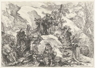 Szkielety i rzeźby Capricci decorativi (dawny tytuł serii) Grotteschi (tytuł serii) autorstwa Giovanni Battista Piranesi