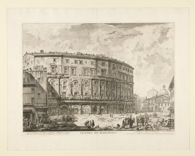 Teatr Marcellusa (Teatr Marcellusa), z Widoków Rzymu autorstwa Giovanni Battista Piranesi