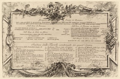 Płyta tekstowa autorstwa Giovanni Battista Piranesi