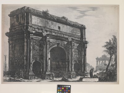 Łuk Septymiusza Sewera (akwaforta) autorstwa Giovanni Battista Piranesi