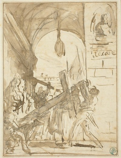 Niesienie krzyża autorstwa Giovanni Battista Piranesi