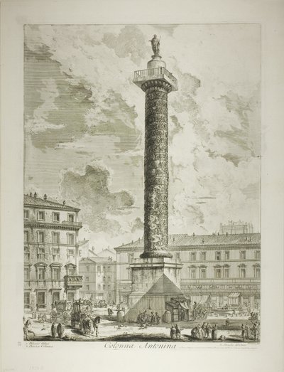 Kolumna Marka Aureliusza, z widoków Rzymu autorstwa Giovanni Battista Piranesi