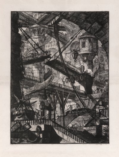 Most zwodzony, płyta 7 z Carceri d autorstwa Giovanni Battista Piranesi