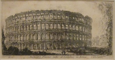 "Amfiteatr Flawiuszów" z "Widoków Rzymu" Piranesiego, akwaforta, Muzeum Sztuki w Honolulu autorstwa Giovanni Battista Piranesi