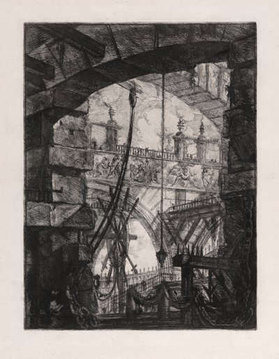 Grand Piazza, tablica 4 z Carceri d autorstwa Giovanni-Battista Piranesi