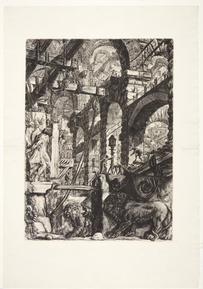 Płaskorzeźby z lwem autorstwa Giovanni Battista Piranesi