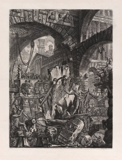 The Man on the Rack, płyta 2 z Carceri d autorstwa Giovanni Battista Piranesi