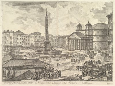 Piazza della Rotonda z Panteonem i obeliskiem, z „Vedute di Roma” autorstwa Giovanni Battista Piranesi