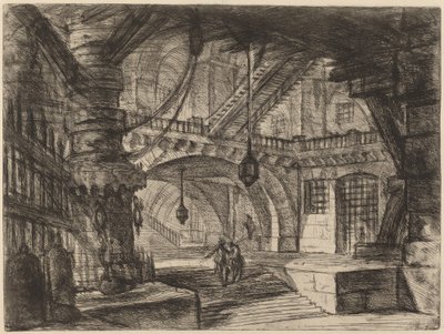 Molo z łańcuchami autorstwa Giovanni Battista Piranesi