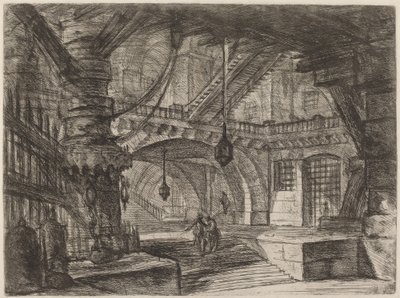 Molo z łańcuchami autorstwa Giovanni Battista Piranesi