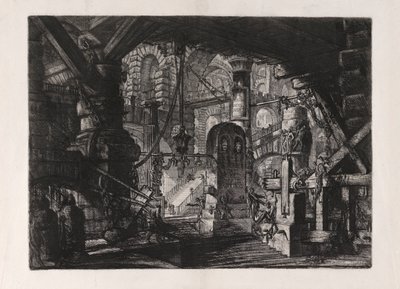 Molo z łańcuchami, płyta 16 z Carceri d autorstwa Giovanni Battista Piranesi