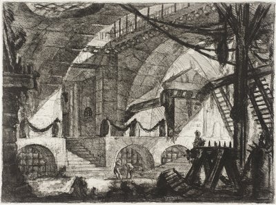 Kozioł do piłowania autorstwa Giovanni Battista Piranesi
