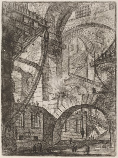 Dymiący ogień autorstwa Giovanni Battista Piranesi