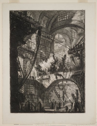 Dymiący ogień autorstwa Giovanni Battista Piranesi