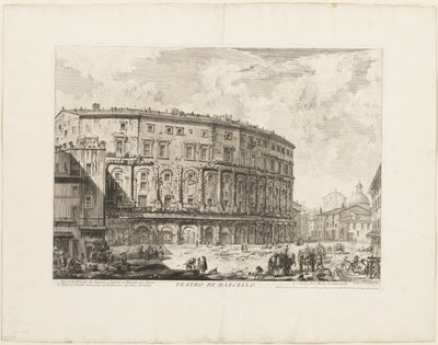 Teatr Marcellusa, z widoków Rzymu autorstwa Giovanni Battista Piranesi