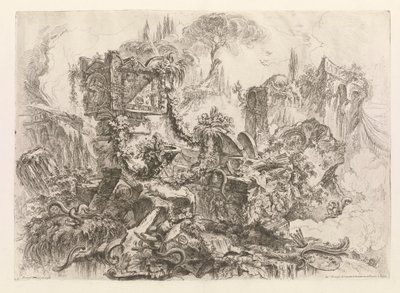Grób Nerona, z Grotteschi (Grotesques) autorstwa Giovanni Battista Piranesi