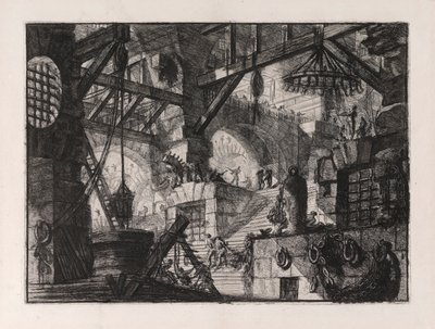 Studnia, tablica 13 z Carceri d autorstwa Giovanni Battista Piranesi