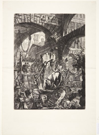 Mężczyzna na stojaku autorstwa Giovanni Battista Piranesi