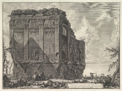 Tak zwana Świątynia Salusa, przy drodze do Albano Starożytna świątynia potocznie zwana... 1763. autorstwa Giovanni Battista Piranesi