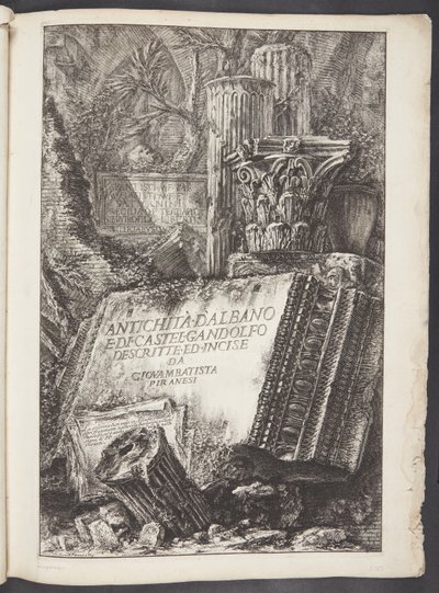 Strona tytułowa autorstwa Giovanni Battista Piranesi