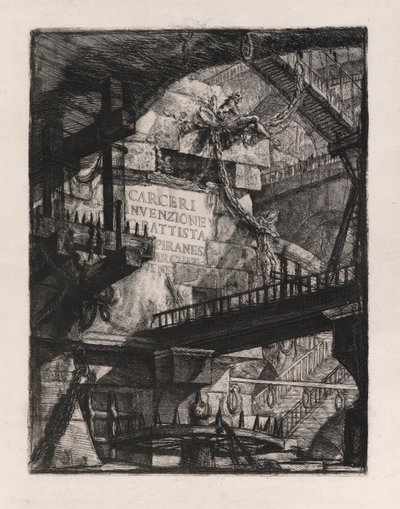 Tabliczka tytułowa, tabliczka 1 z Carceri d autorstwa Giovanni Battista Piranesi