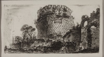 Grobowiec Cecylii Metelli zwany Capo di Bove lub Głową Wołu autorstwa Giovanni Battista Piranesi