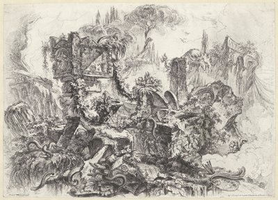 Grobowce van Nero Dekoracyjne kaprysy (dawny tytuł serii) Groteski (tytuł serii) autorstwa Giovanni Battista Piranesi