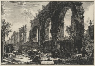 Pozostałości akweduktów neroniańskich (z: Vedute di Roma) autorstwa Giovanni Battista Piranesi
