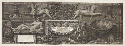 "Wazony, świeczniki, cysterny, sarkofagi...", strona tytułowa do tom. I autorstwa Giovanni Battista Piranesi